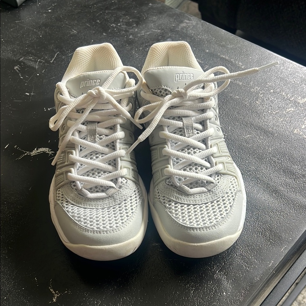 Prince Classic White/Grey Mesh Sneakers